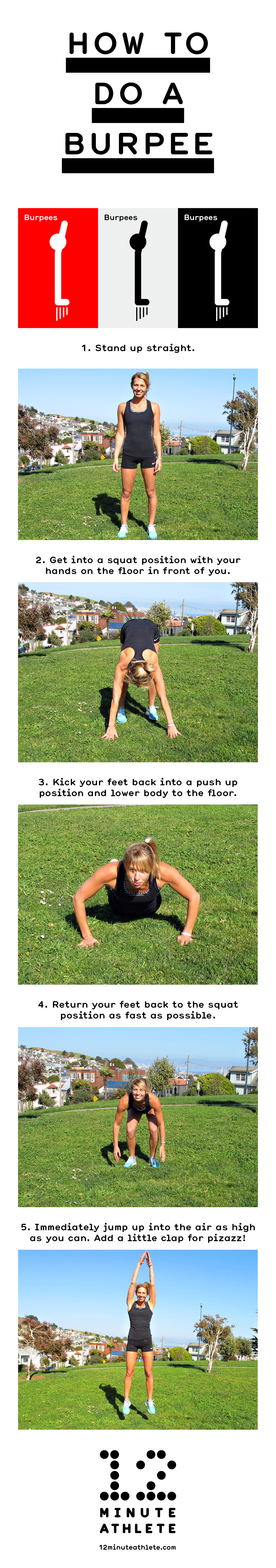 how to do a burpee infographic