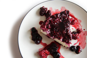 berry protein cheesecake
