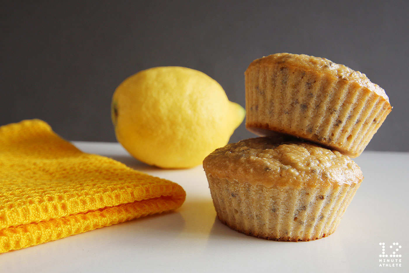 Lemon chia seed protein muffins