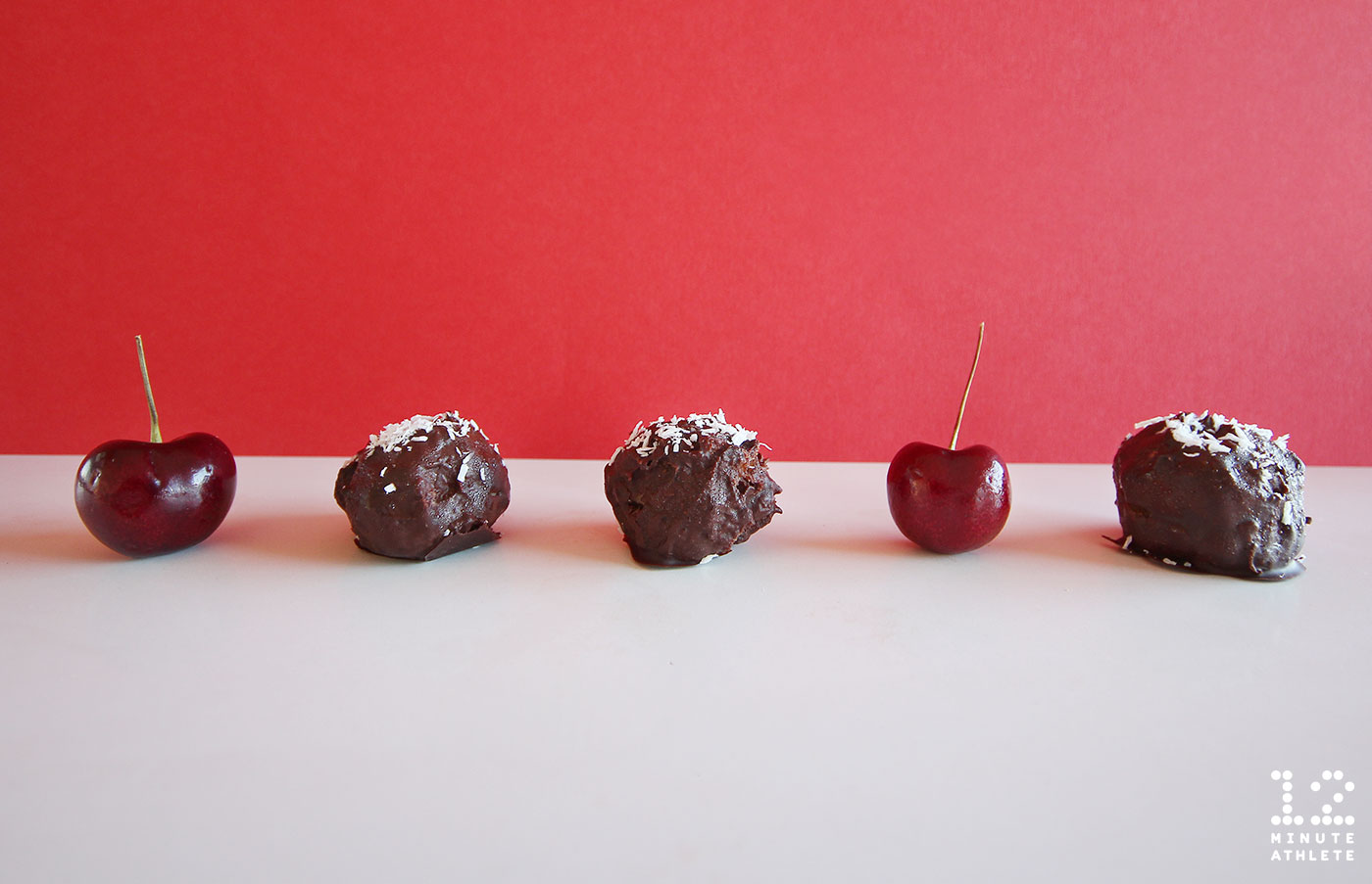 Dark Chocolate Cherry Coconut Truffles - 12 Minute Athlete