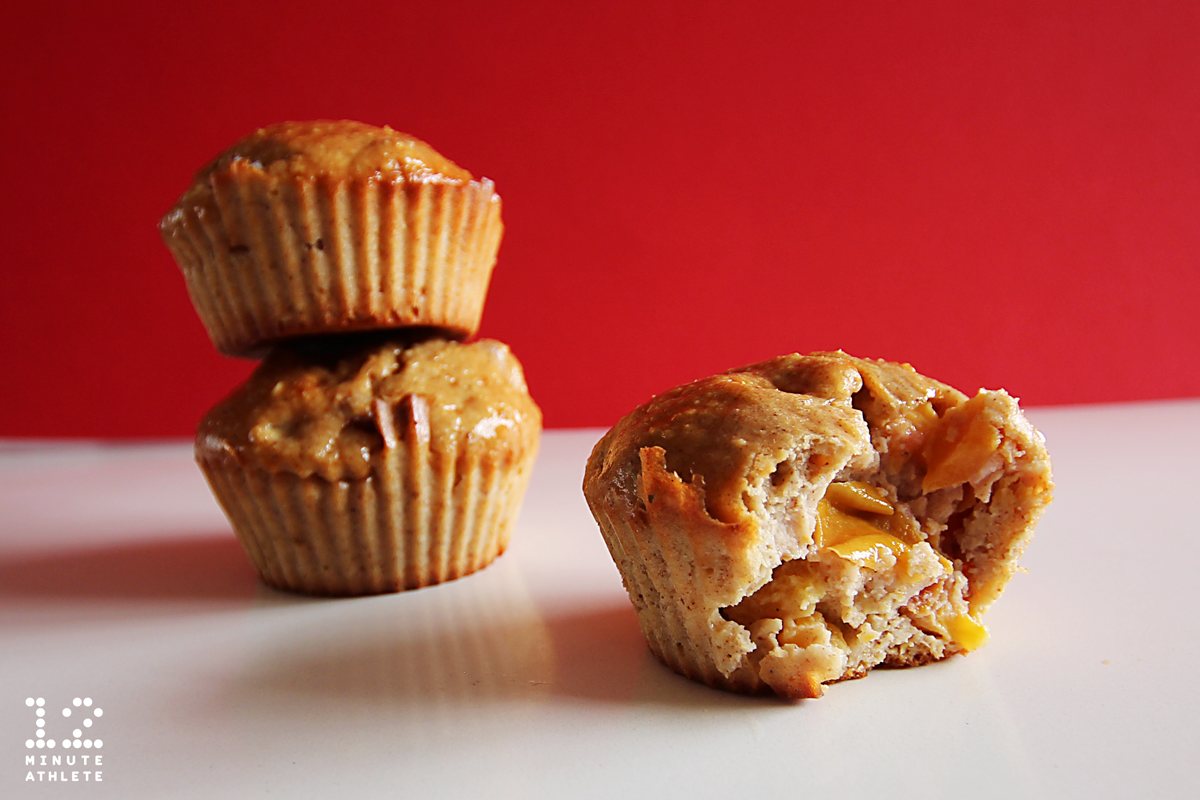 Vanilla Spiced Peach Protein Muffin Recipe - 12 Minute Athlete